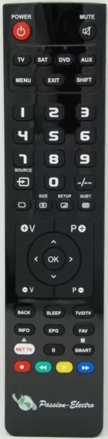Replacement Remote Control for BRANDT 645M, VCR