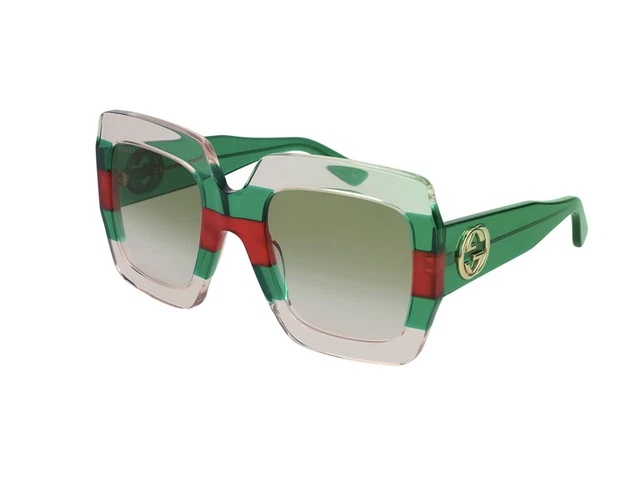 Gucci Lunettes de soleil GG0178S  001 Femme verte multicolore