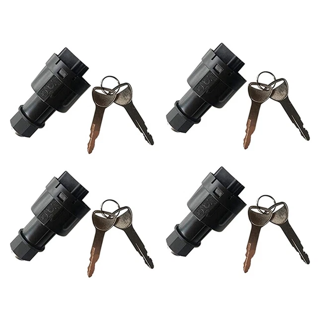 4X 57590-23333-71 Ignition Switch with 8 Keys for Forklift 4P Ignition Swit P6A4