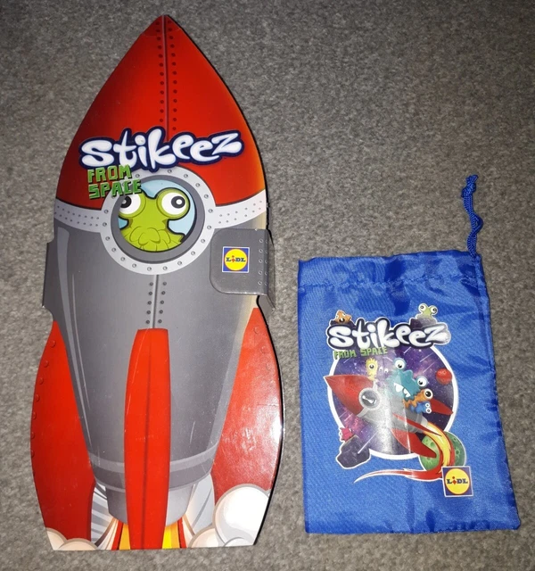LIDL STIKEEZ FROM Space Collectors Holder & Complete Collection + Bag