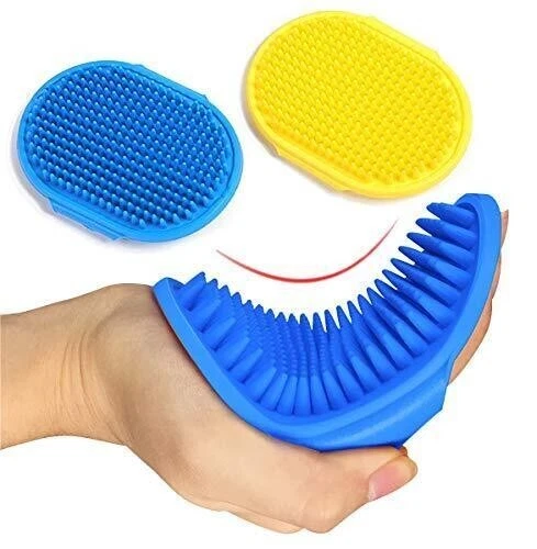 Kwispel 2 Pcs Dog Grooming Brush Pet Shampoo Brush Dog Bath Grooming Shedding...