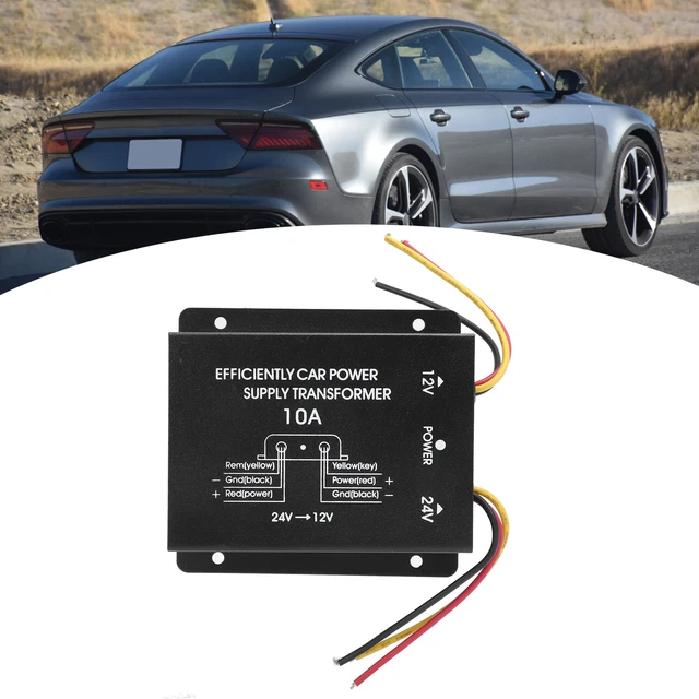 ✈ 10A DC Power Converter 24V To 12V Voltage Buck Regulator Aluminum Alloy Shell