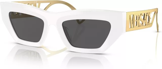 Versace VE 4432U 401/87 White Plastic Fashion Sunglasses Grey Lens