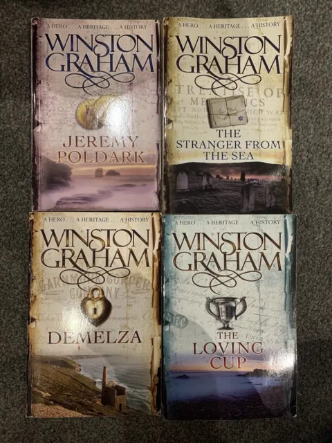 4 Poldark novel Books by Winston Graham Demelza, The Loving Cup, Jeremy Poldark