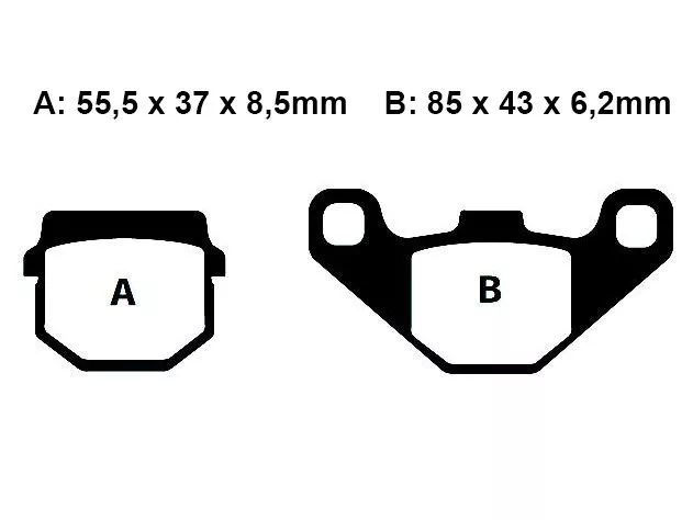 Pastillas Freno Trasero para Acceso Shade 850 xtreme / AMX 8.57 EFI Con ABE