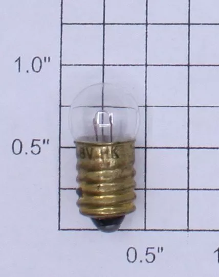Lionel 50 7.5 Volt Screw Base Clear Small Globe Light Bulbs (2)
