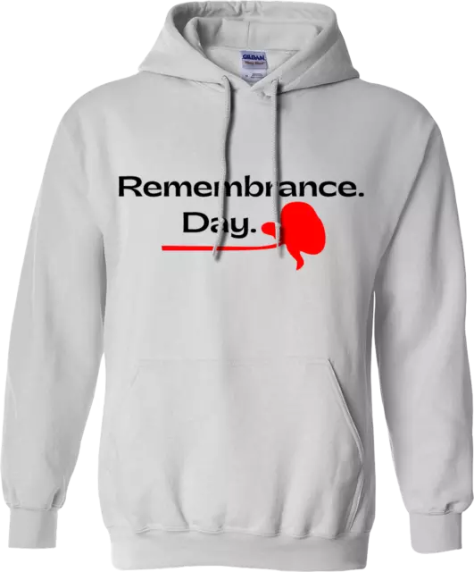 Remembrance Day Hoodie Lest We Forget Poppy Flower British Armed Forces War