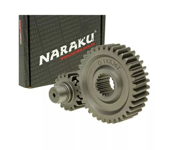 Getriebe Sekundär Naraku Racing 18/36 +35% GY6 125/150ccm 152/157QMI BENZHOU REX