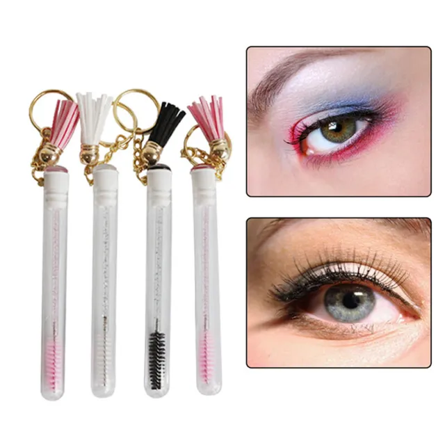 Disposable Glitter Eyelash Brush With Tube Eyebrow Mascara Wand With Key Ch-wf