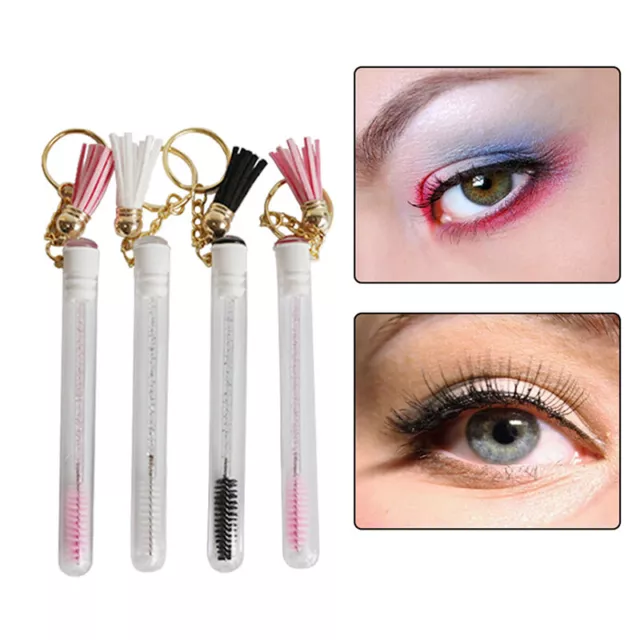 Disposable Glitter Eyelash Brush With Tube Eyebrow' Mascara Wand With Key Ch F3