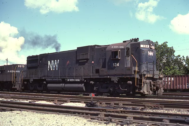 Orig slide NW  Western Alco C630 134 calf 9919 Norfolk VA 1984  BIN