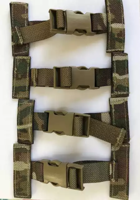 British Army Osprey Molle Pack of 4 T Bar Side Clips / Straps  MTP  Grade 1