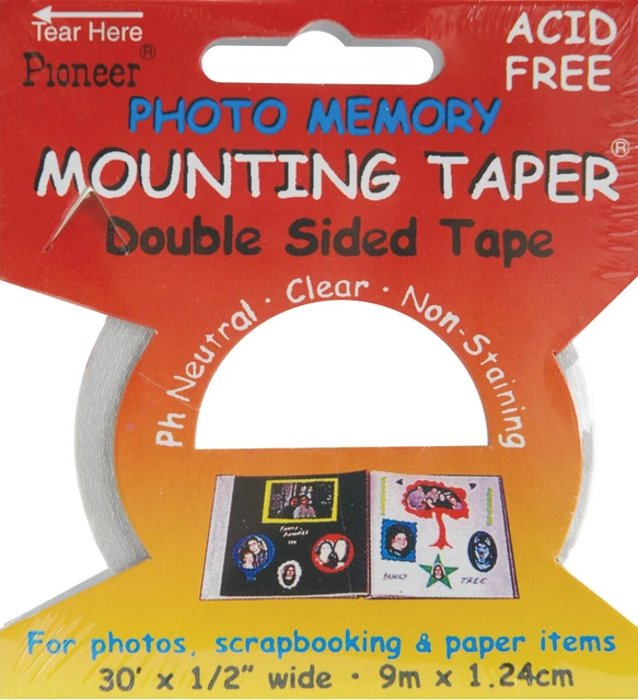 Cinta de montaje con memoria fotográfica de doble cara -,5"X30', MMT-9