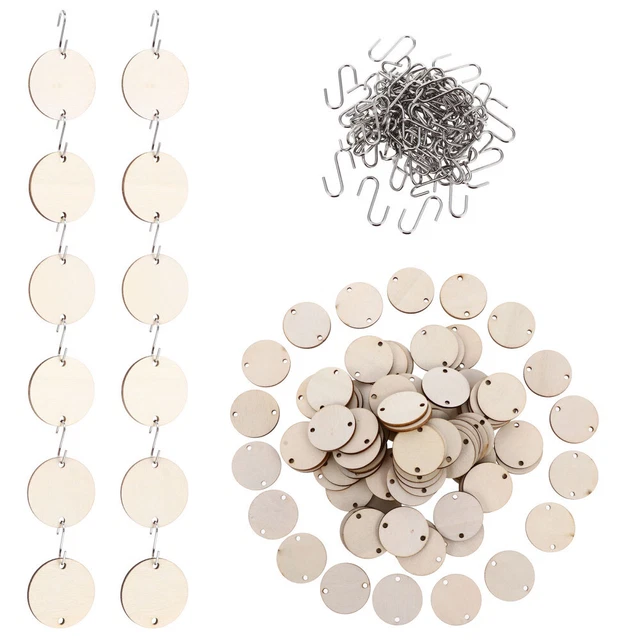 Hanging Decors Unfinished Wood Discs Wooden Log Slices Plaque