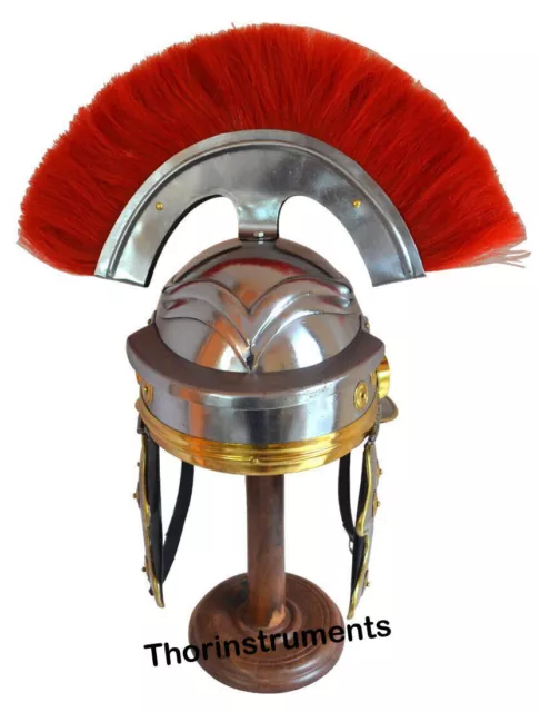 Armor Red Plume Christmas armor Collectible Roman Officer Centurion Helmet item