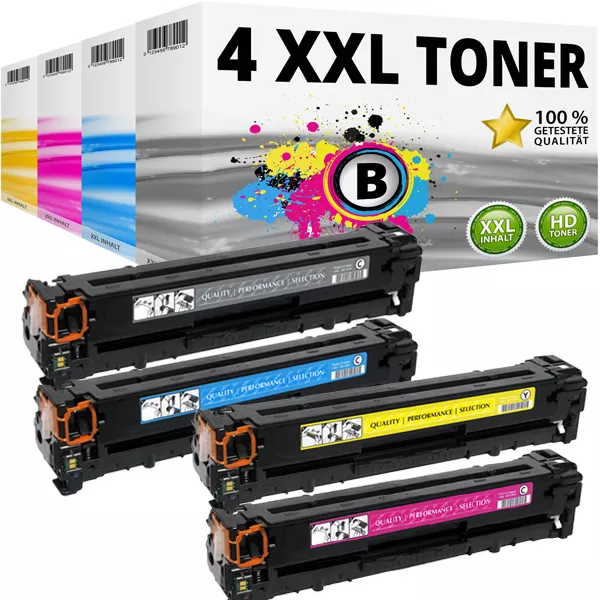 LOT de 4 toners XL pour HP LaserJet Pro 200 Color M251n M251nw M276nw 131X 131A