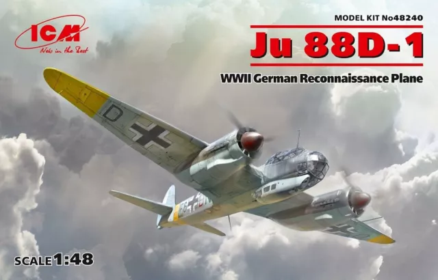 ICM 48240 - 1:48 Ju 88D-1 WWII Allemand Reconnaissance Plane - Neuf
