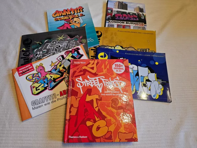 Street Fonts; Stylefile; Graffiti Book 2; London Burners; Graffiti Bücher Set