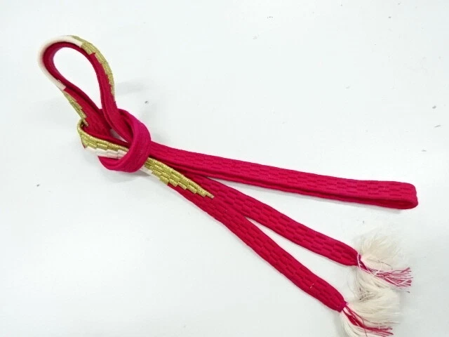 6140515: Japanese Kimono / Vintage Hand-Tied Obijime Cord