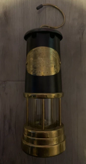 Brass Miners Lamp British Coal Mining Company Wales Fully Working 344442