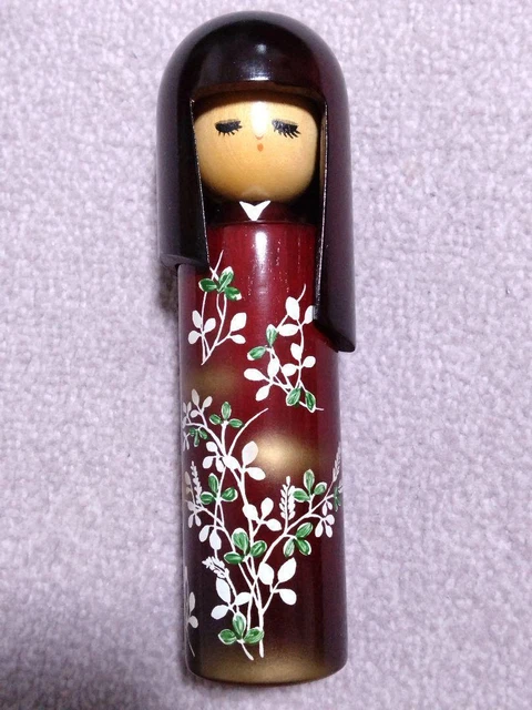 kokeshi craft wooden doll 19cm 7.5 inch Japanese traditional