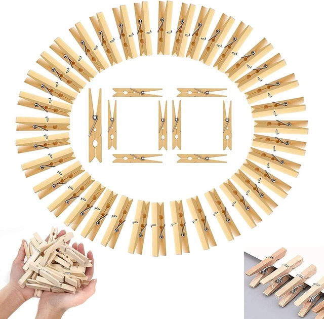100 Stück Wäscheklammern Holzklammern Holzwäscheklammern Wäsche Klammern