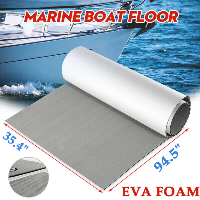 AQUARM EVA Foam Boat Flooring Decking Sea Deck Marine Flooring Non-Slip Self -Adhesive Easy Clean Decking Sheet For Motorboat RV Yacht Kayak Surfboard Swimming Pool Stairs, 94.5x31.5 Inch Teak - View #9