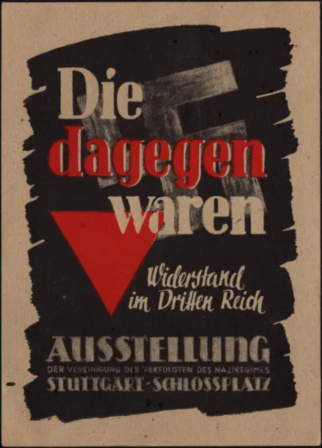 1947, 13.9., Anlass-AK, Stuttgart VVN Ausstellung, ohne Anschrift, Sonderstempel