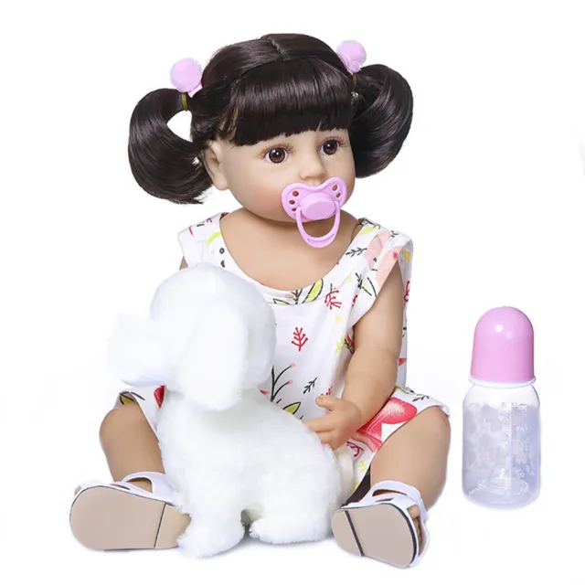 55cm Full Body Silicone Vinyl Reborn Doll Newborn Toddler Waterproof Kids Toy