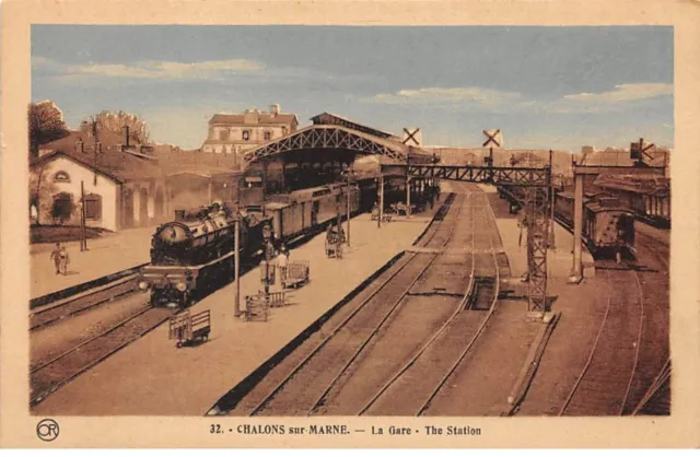51 - Chalons sur Marne-  SAN21768 - La Gare - Train