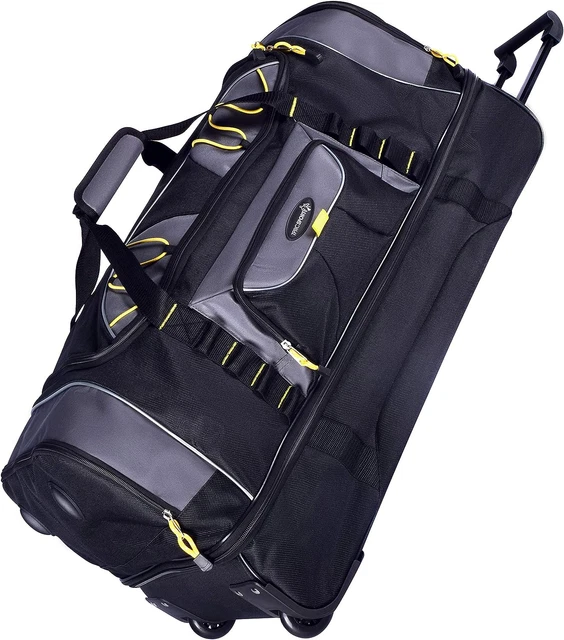 TPRC Sierra Madre II Upright Rolling Duffel Bag Black/Gray 30-Inch