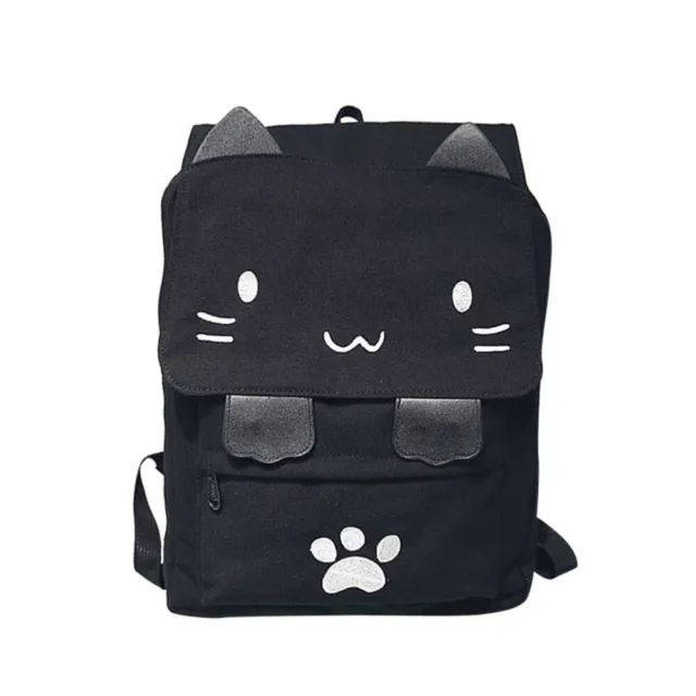 Women Casual Backpack Lightweight Canvas Daypack Cat Laptop School Bag (Pattern
