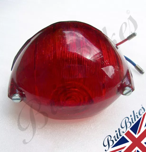 Lucas 529 Style Rear Light Lamp & 6V Bulb Bsa Ariel Triumph Ajs 53256B 53428