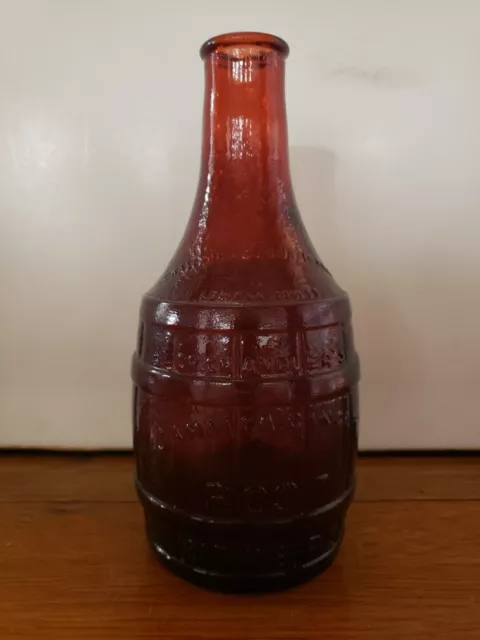 Vintage Wheaton Dr Chandler's Jamaica Ginger Root Bitters Amber Bottle 7.5” Tall