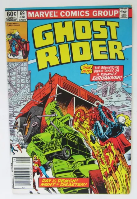 Ghost Rider #69 Comic Book June 1982 Very Fine 6.0 Grade Marvel 1st Series