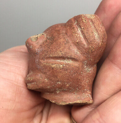 Fine Pre-Columbian Avian Red Pigmented Terracotta Finger Puppet Decor Pottery 2