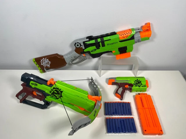 NERF ZOMBIE STRIKE Slingfire, Crossfire Bow Sidestrike 20