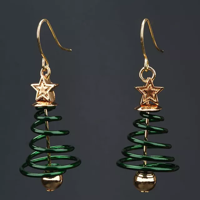 Statement Christmas Tree Earrings For Women Santa Claus Snowman Drop Earring-ZY
