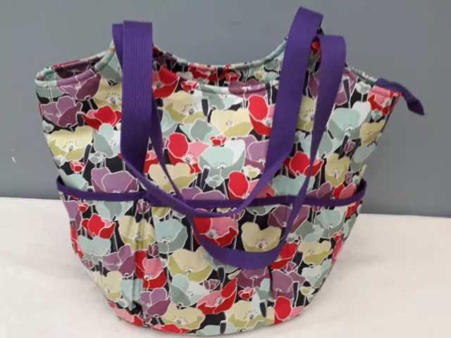 BNWT S & W Spring Flowers Design Fabric Tote Project/Craft Shoulder Bag