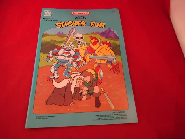 The Legend of Zelda Sticker Fun Nintendo NES Golden Children's Activity Book NEW