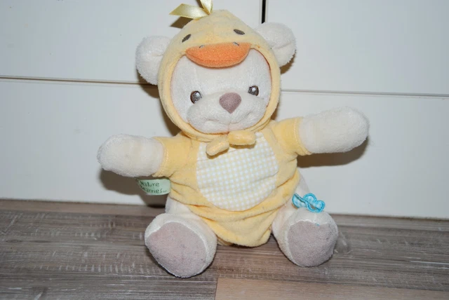 Doudou Peluche Ours canard Fisher Price Nature Bearries 17 cm