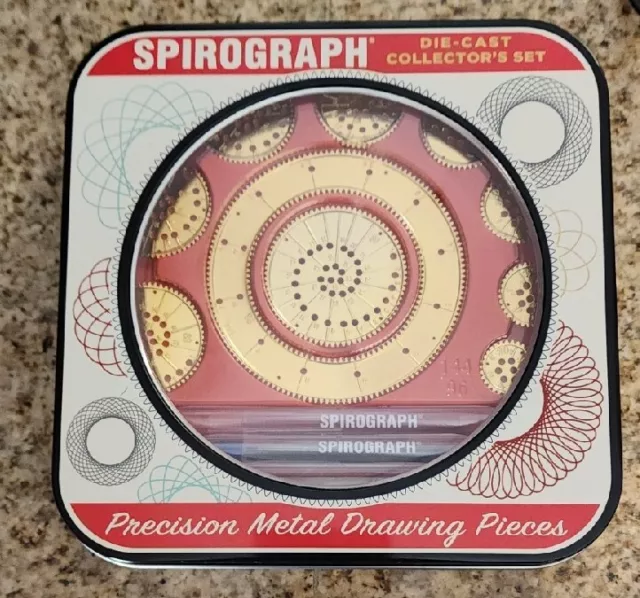 Spirograph Die-Cast Collector's Set Precision Metal Drawing Pieces