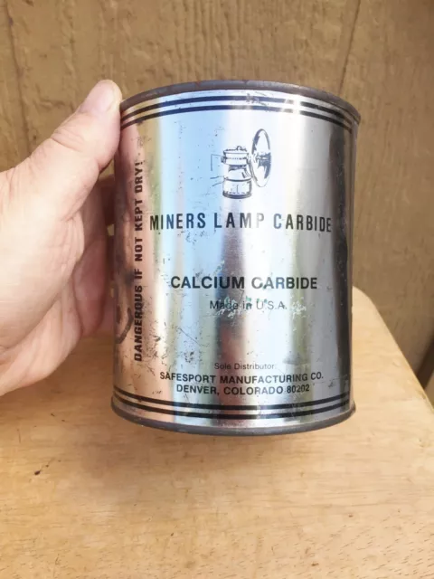 Safesport Mfg Co Denver CO USA Carbide Can Unopened Mining for Miner Light 2#