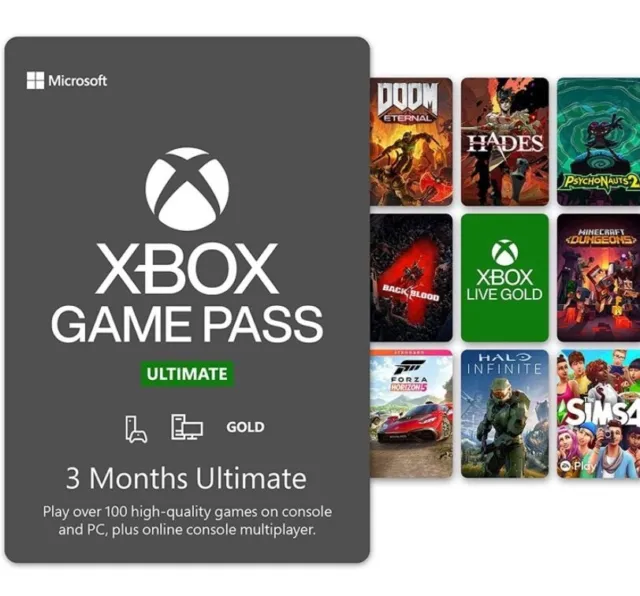xbox game pass ultimate 3 month Subscription. Xbox / Win10 PC. Digital Code