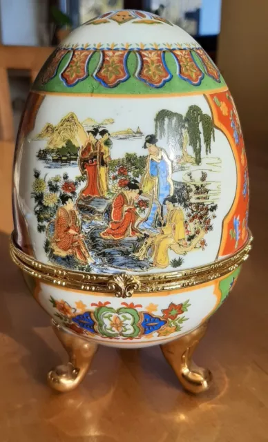 Asiatika, Porzellan aufklappbar, Cloisonne-Technik