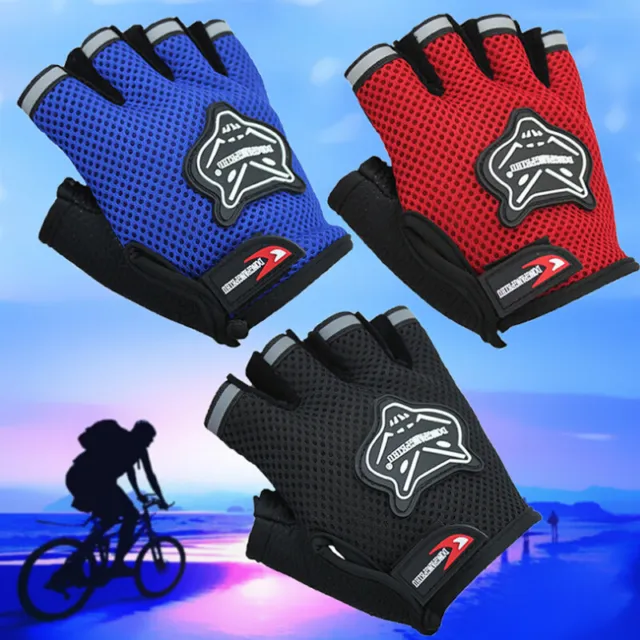 Mens Womens Half Finger Gloves Anti-slip Outdoor Sports Fishing Running  Cycling