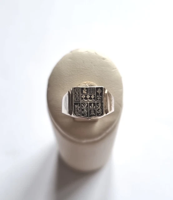 Bague Chevalière Taille 57 Argent – Blason Lauburu Basque, Occasion, Patinée, France