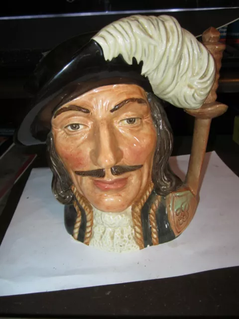 Royal Doulton Large Toby Mug Three Musketeers Athos D 6452 7x7 EXC CONDITION