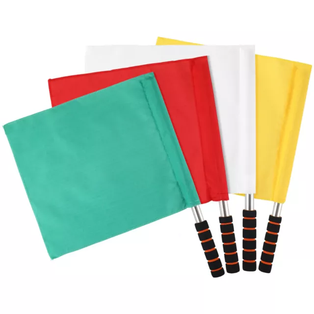 4pcs Steel Pole Hand Waving Flags for Outdoor Sports (45 * 36cm)-KX