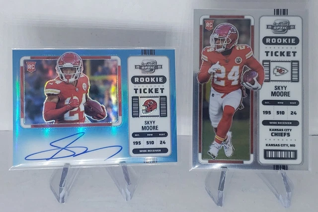 SKYY MOORE 2022 Contenders Optic Rookie Ticket RPS Auto RARE Teal Blue /30 SSP